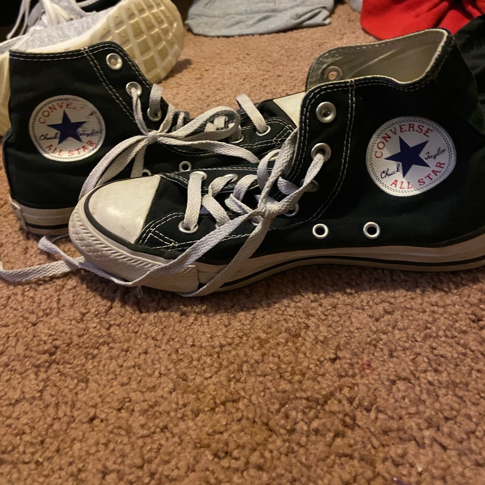 Black high top converse